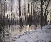 [Forêt, neige], Antonin PERSONNAZ, Entre 1907 et 1936. - 1 photographie positive transparente : verre autochrome, couleur ; 9 x 12 cm