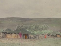 FRSFP_0821IM_A_71 - [Dans le Bled, Une tente de nomades, Alg&eacute;rie ?, Maroc ?], entre 1911-1928,&nbsp;verre autochrome, 9 x 12 cm